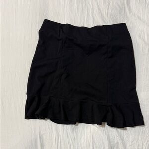 Forever 21 Black Mini Skirt with Ruffle Hem